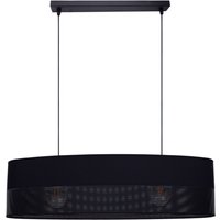 Gemütliche Hängelampe Stoff Schwarz 2-flammig E27 70 cm Gemütliche Hängelampe Stoff Schwarz 2-flammig E27 70 cm von Belis