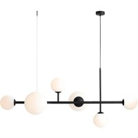 Gemütliche Pendelleuchte Schwarz Glas Kugel 130 cm lang Gemütliche Pendelleuchte Schwarz Glas Kugel 130 cm lang von ALDEX