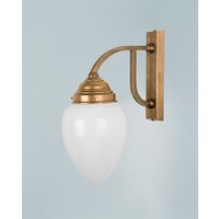 Gemütliche Wandlampe Berliner Messing Glas E27 T:23 cm von Berliner Messingleuchten GmbH