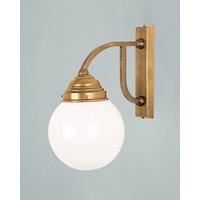 Gemütliche Wandlampe Berliner Messing Glas E27 blendarm von Berliner Messingleuchten GmbH