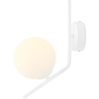 Gemütliche Wandlampe Weiß E14 Glas Kugel blendarm Gemütliche Wandlampe Weiß E14 Glas Kugel blendarm von ALDEX