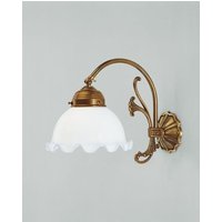Gemütliche Wandleuchte Messing Glas E27 Blüte Floral von Berliner Messingleuchten GmbH