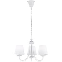 Gemütlicher Kronleuchter Stoff Metall Stoff E14 3-flmg von Trio