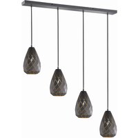 Geometrische Hängelampe Metall Anthrazit E27 90 cm lang von Trio