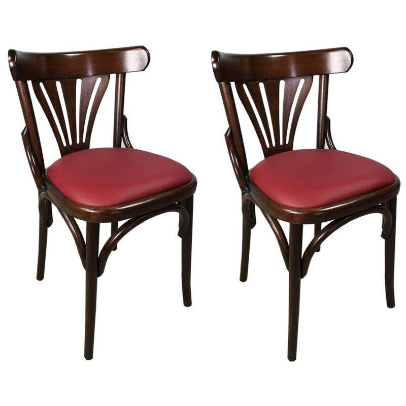 Gepolsterte Bistrostuhl 789M/22 (2er-Set) Microfaserstoff