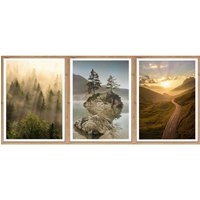 Gerahmtes Bild Berge B/H: ca. 30x40 cm