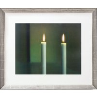 Gerhard Richter: Bild 'Zwei Kerzen' (1982), Version silberfarben gerahmt