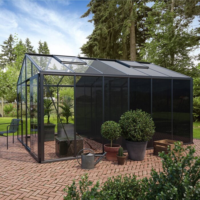 Gewächshäuser aus Aluminium mit Lager | Aluminium - Gewächshaus mit eingebautem Lager Gewächshäuser aus Aluminium mit Lager | Aluminium - Gewächshaus mit eingebautem Lager