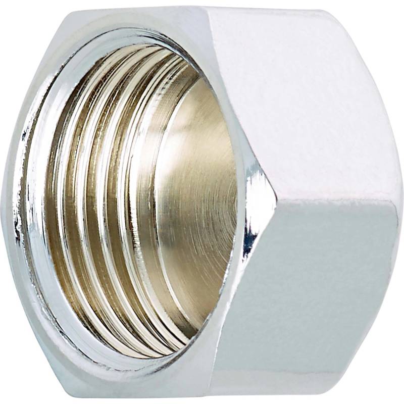 Gewinde-Kappe 14,9 mm (Rp 3/8) Messing Verchromt
