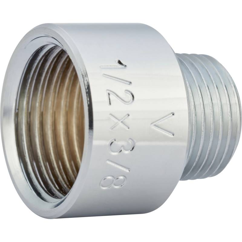 Gewinde-Reduzierstück 16,7 mm (R 3/8) x 18,6 mm (Rp 1/2) Messing Verchromt