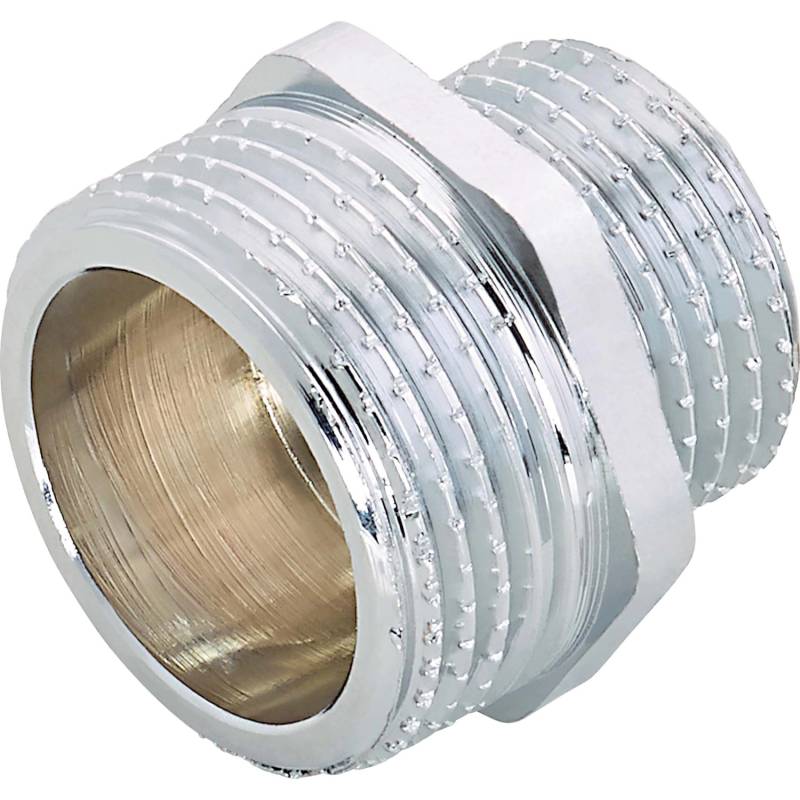 Gewinde-Reduzierstück 21 mm (R 1/2) x 26,4 mm (R 3/4) Messing Verchromt