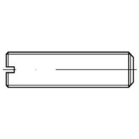 DIN 551/ISO 4766 Gewindestift VG M3x4 Edelstahl A4 blank Schlitz m. Kegelkuppe 50 Stk