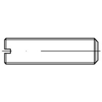 DIN 551/ISO 4766 Gewindestift VG M8x10 Messing blank Schlitz m. Kegelkuppe 100 Stk