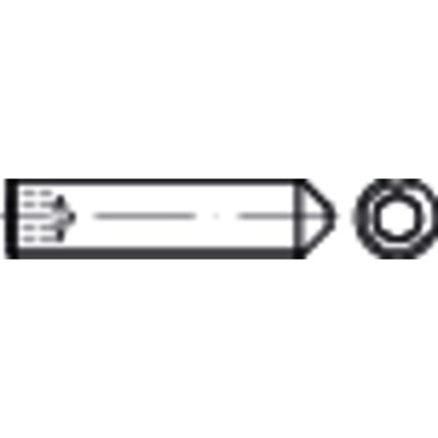Gewindestift mit ISK und Spitze ISO 4027 Stahl 45 H verzinkt M4x0,7x25mm von Nobrand