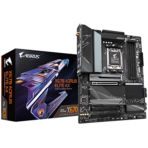 Gigabyte X670 AORUS Elite AX Motherboard AMD X670 Socket AM5 ATX von Gigabyte