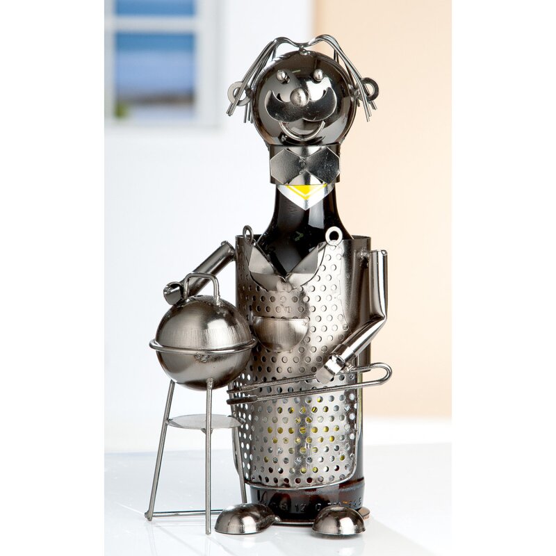 Gilde - Flaschenhalter - Griller - Metall - Silber
