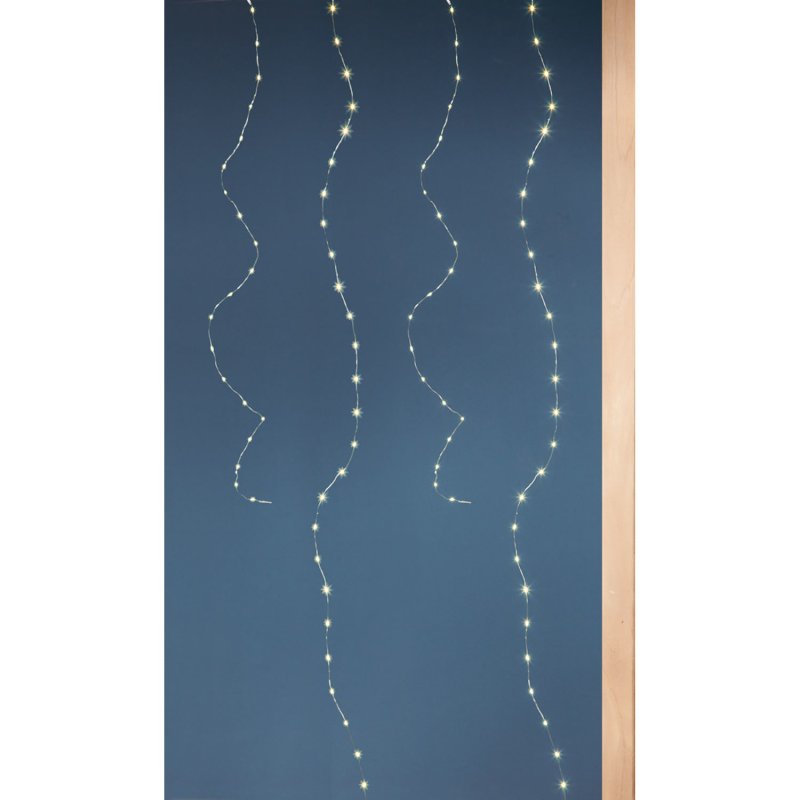 Gilde - Lichterkette Draht - 100 LED - warmweiss - 495 cm - silber