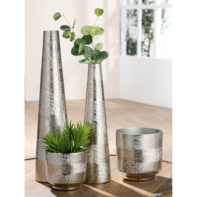 Gilde - Vase - Sinar - Alu - silber - klein