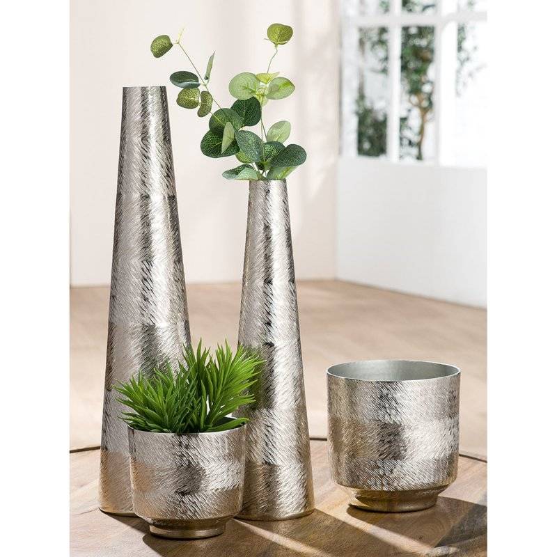 Gilde - Vase - Sinar - Alu - silber - klein