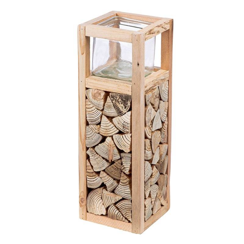Gilde - Windlicht - Catasta - Glas/Holz - groß