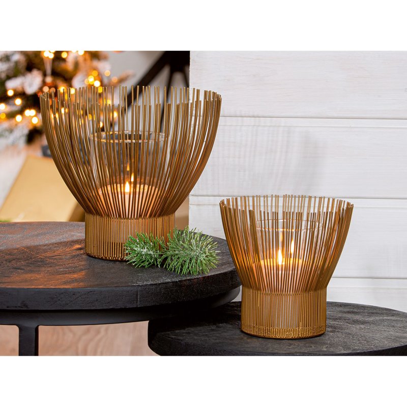 Gilde - Windlicht - Nosta - Glas/Metall - klein