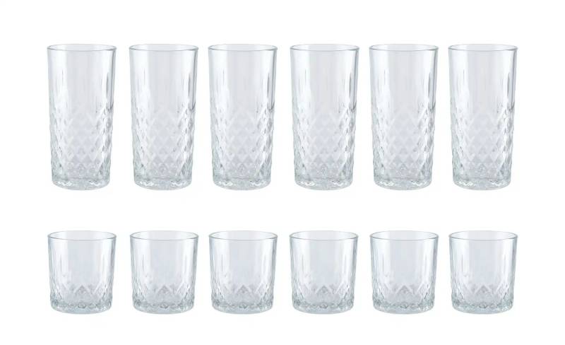 Peill+Putzler Gläserset  12-teilig  Seattle ¦ transparent/klar ¦ Maße (cm): B: 27 H: 26 Gläser & Karaffen - Möbel Kraft