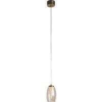 Glas Hängeleuchte LED in Bronze Champagner 3000 K von Searchlight