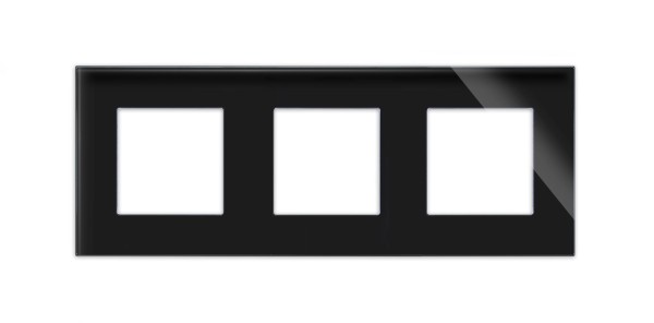 3-facher Glas Rahmen Schwarz LXBG3-12 LUX / POINT / KRONE LUXUS-TIME
