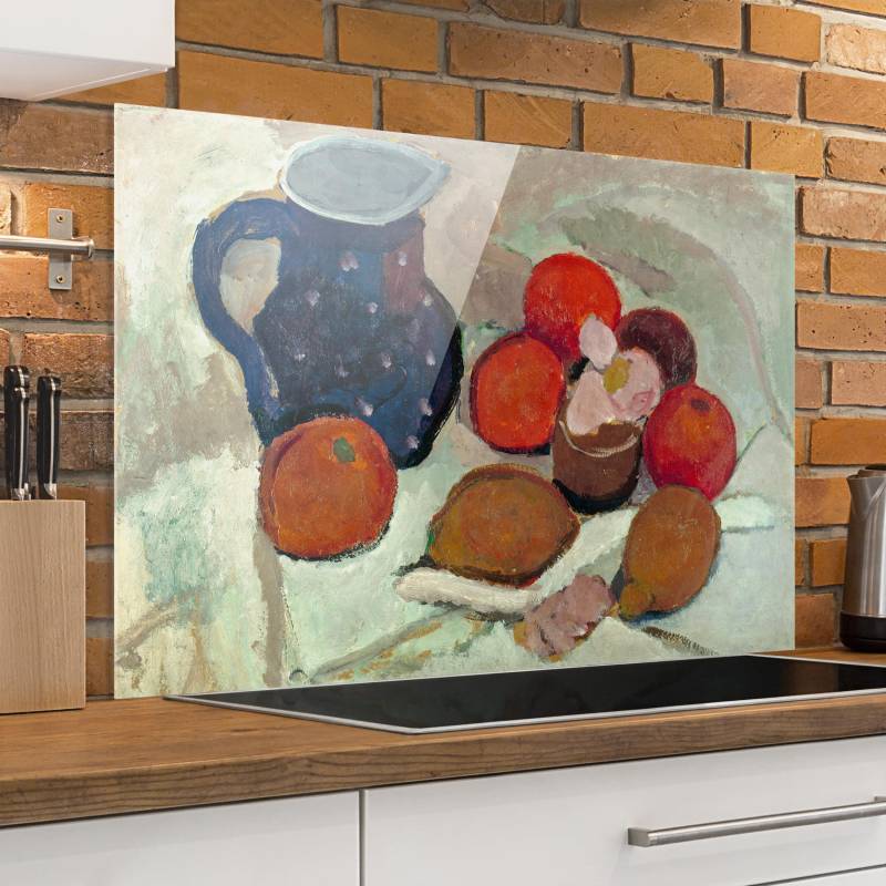 Glas Spritzschutz - Querformat 3:2 Paula Modersohn-Becker - Stillleben mit blauem Krug