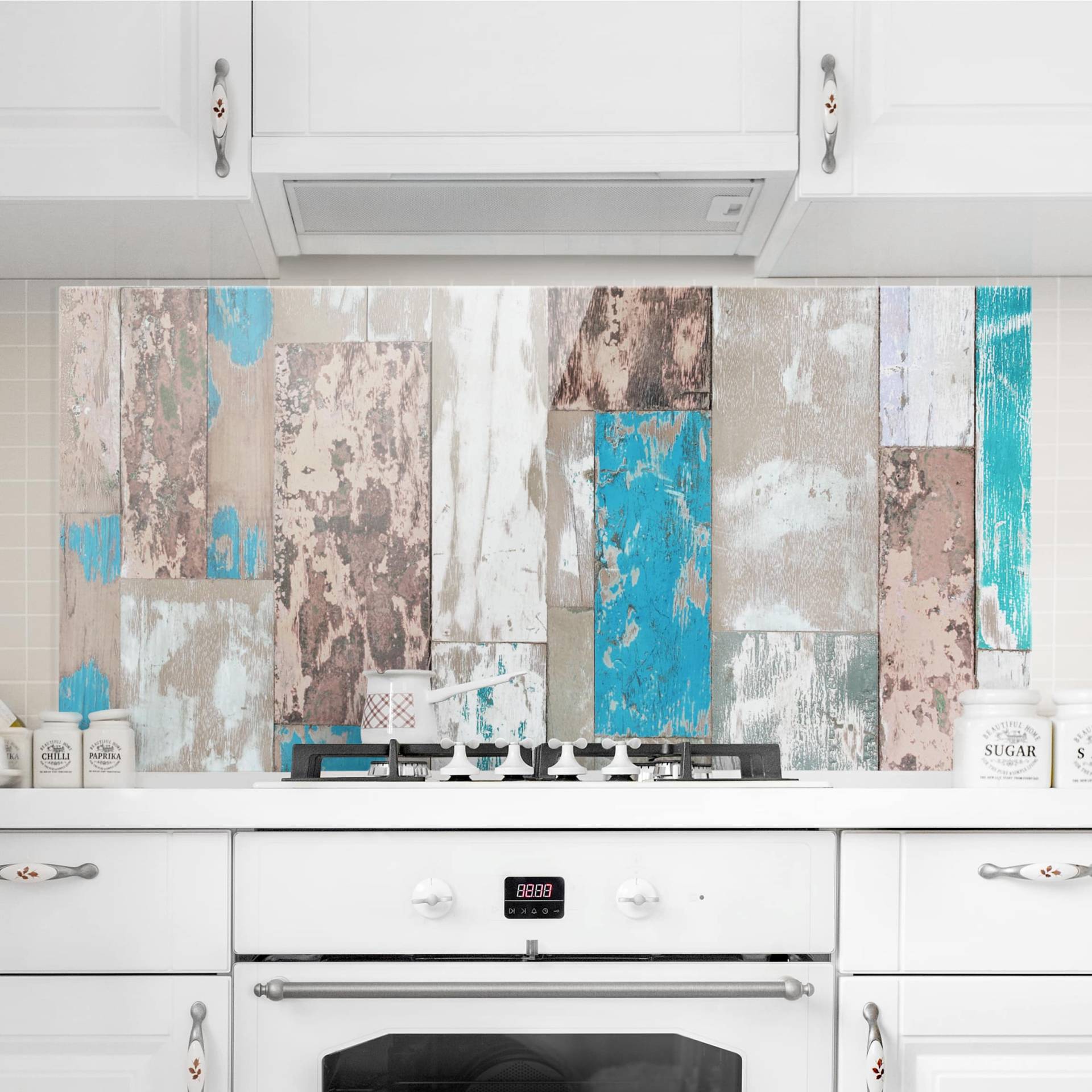 Glas Spritzschutz - Querformat 2:1 Maritime Planks