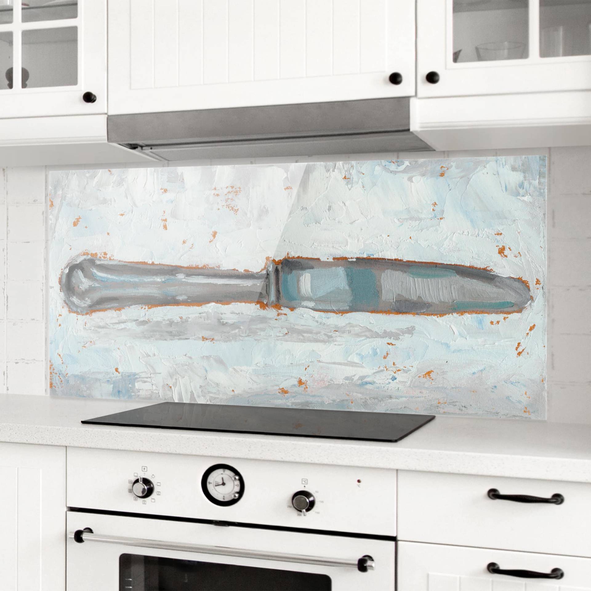 Glas Spritzschutz - Panorama Impressionistisches Besteck - Messer