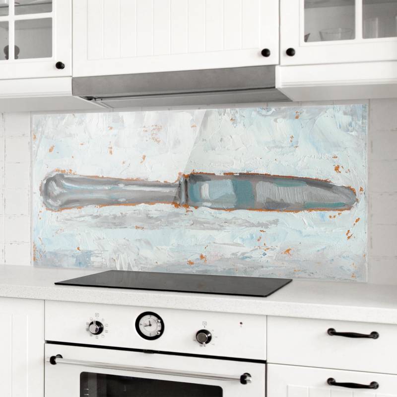 Glas Spritzschutz - Panorama Impressionistisches Besteck - Messer