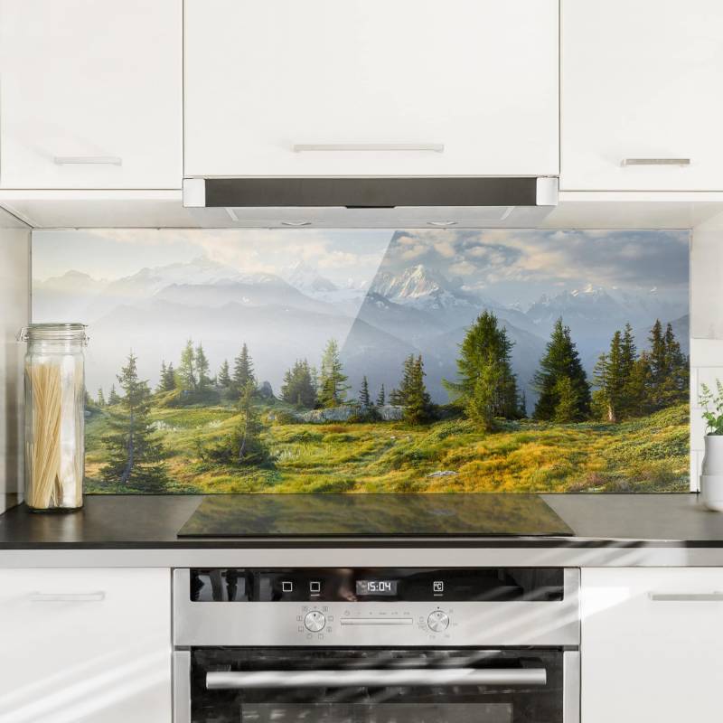 Glas Spritzschutz - Panorama Émosson Wallis Schweiz