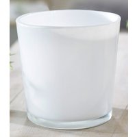 Glas-Übertopf ø 24 cm 'weiß'