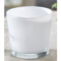 Glas-Übertopf ø 17 cm 'weiß'