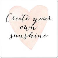 Wall-Art Glasbild "Confetti & Cream Create your own sunshine", Landschaften von Wall-Art