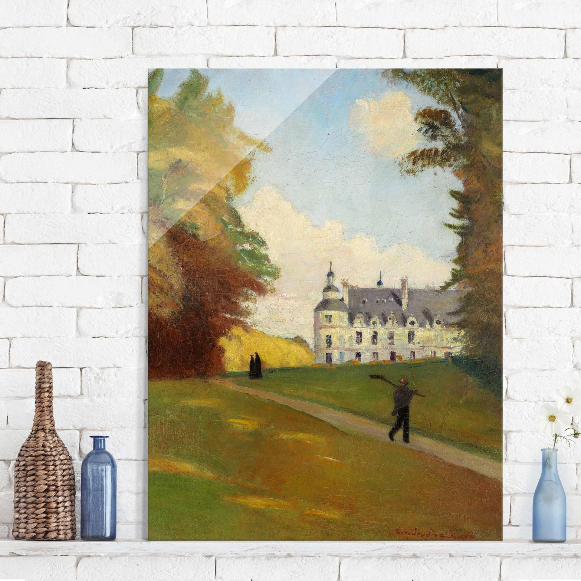 Glasbild - Hochformat Emile Bernard - Beim Schloss Tanlay