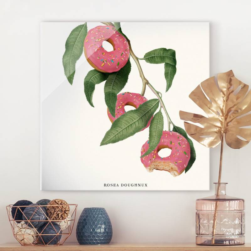 Glasbild Vintage Pflanze - Donut