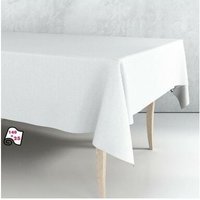 Glatte weiße Wachstuch-Tischdecke, Rolle 140 cm x 25 m, Exma