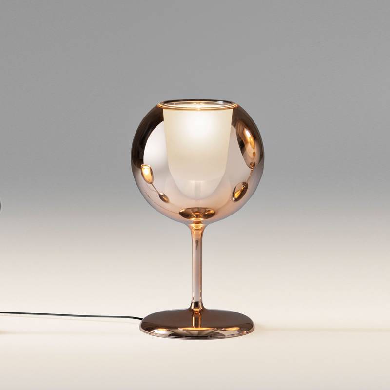 Glo 0811-01 Tischleuchte, Schwarz Glas, Ø: 25 cm