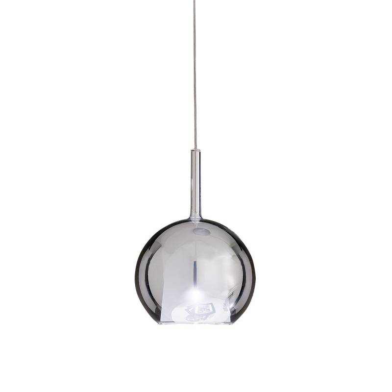 Glo 0811-20 Mini Pendelleuchte Ø: 13 cm, Silber Glas, 2 m