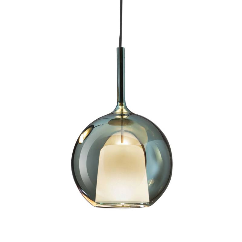 Glo 0811-21 Medium Pendelleuchte Ø: 25 cm, Grün Glas, 2 m