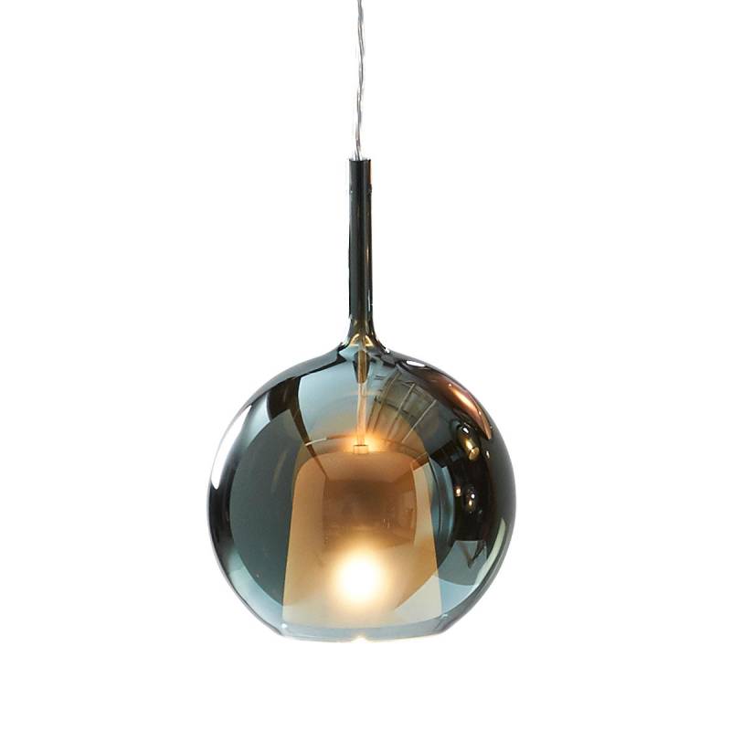 Glo 0811-21 Medium Pendelleuchte Ø: 25 cm, Schwarz Glas, 2 m
