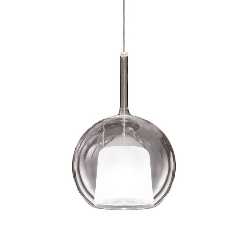 Glo 0811-21 Medium Pendelleuchte Ø: 25 cm, Transparent Glas, 4 m