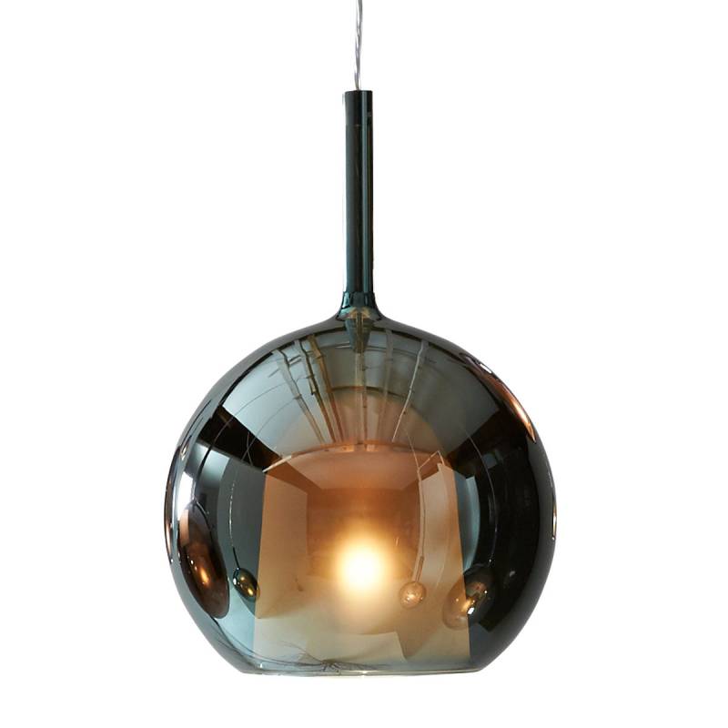 Glo 0811-23 Large Pendelleuchte Ø: 38 cm, Schwarz Glas, Schwarz, 4 m