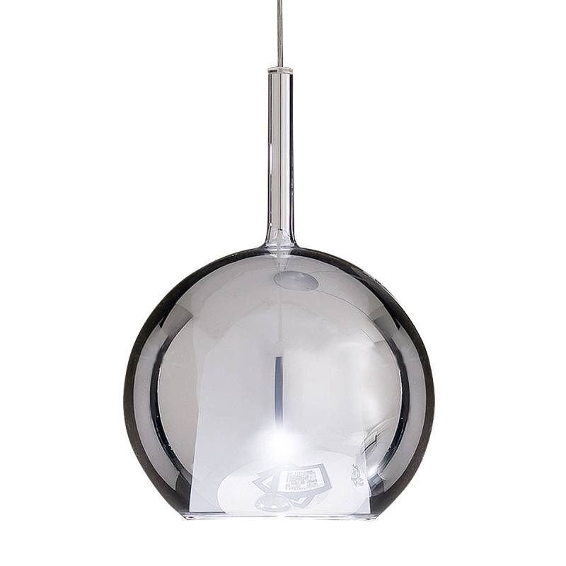 Glo 0811-23 Large Pendelleuchte Ø: 38 cm, Silber Glas, Weiß, 4 m