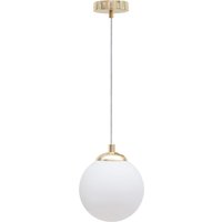 Goldene Deckenleuchte Glas blendarm Ø12 cm E27 Metall von Belis