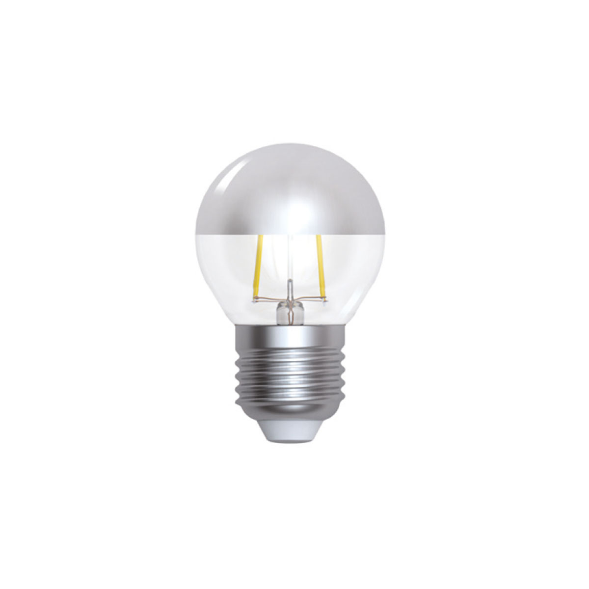 Golfball CAP G45 silver cap LED filament 4W E27 2700K 350lm dimmbar
