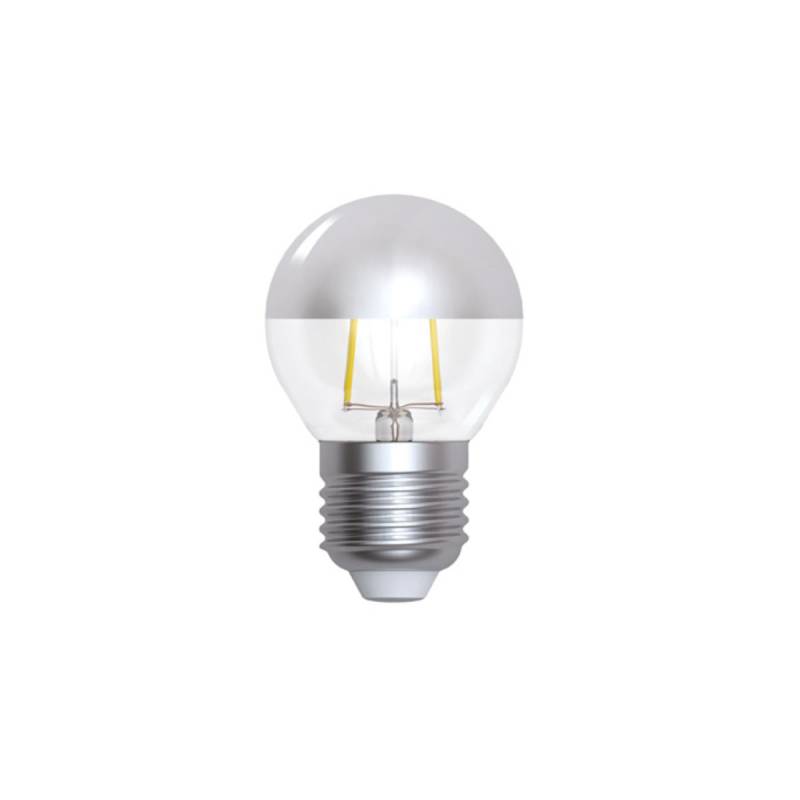 Golfball CAP G45 silver cap LED filament 4W E27 2700K 350lm dimmbar