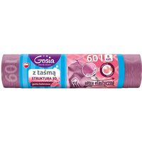 Gosia Müllsäcke mit Klebeband, geriffelt, 60l, 8 Stück, Kaugummi